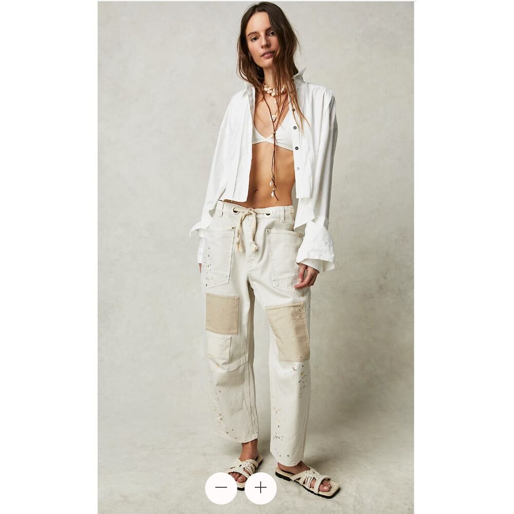 Free People We The Free Moxie Pull-On Barrel Jeans